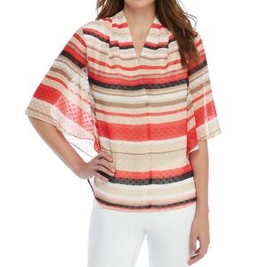 NWT THE LIMITED Clip Dot Dolman Sleeve Top